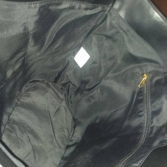 3/$12 Time and Tru Elegant Black Tote - Picture 7 of 9